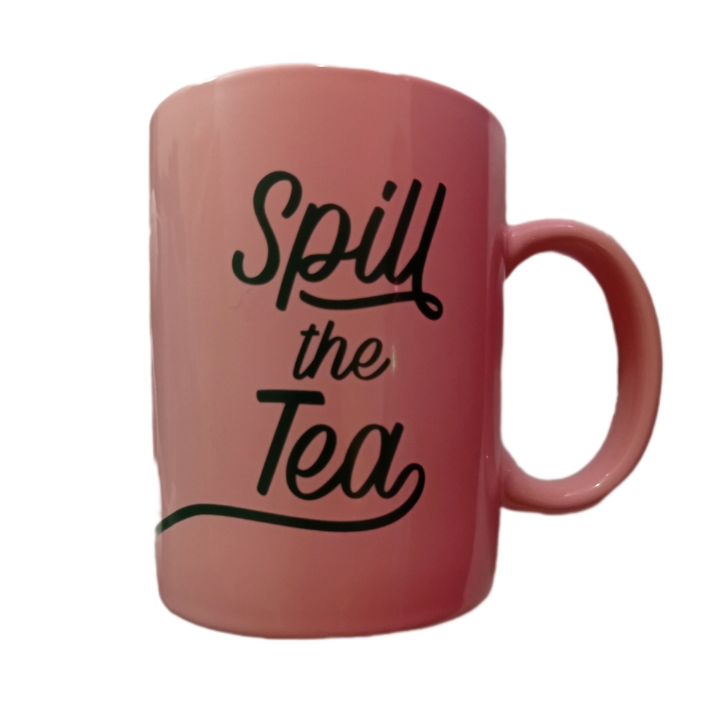 Indigo Pink Mug Spill The Tea